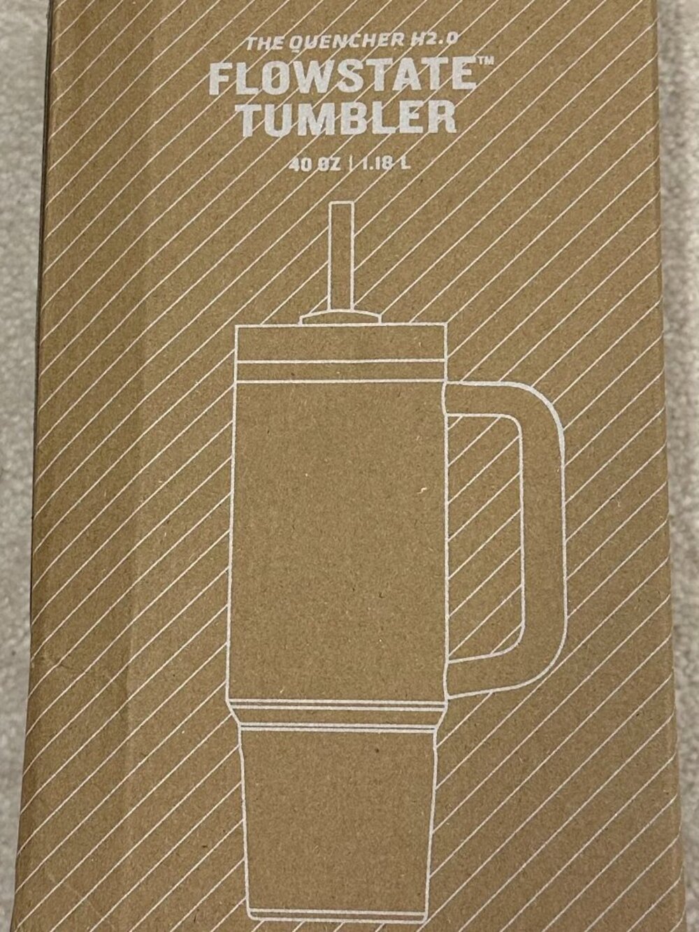 💗 Summer Heat Birthday Anniversary Stanley LV Brown Tumbler w/ Gem 💗 - Picture 6 of 7